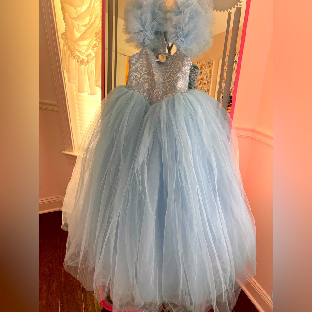 EUC Dollcake Couture Elsa Dress Frock Special Disney Frozen Party sz 6